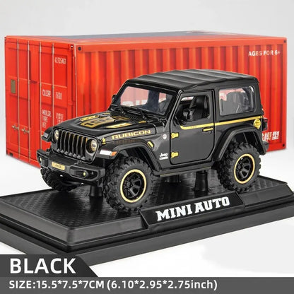 Tout-terrain 7 portes pour modèle de voiture jouet Wrangler moulé sous pression, véhicule en alliage métallique à l'échelle 1/32 pour enfants garçons filles adultes, portes ouvertes, légères
