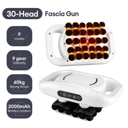 Pistolet de Massage corporel à vibrations haute fréquence, 22 têtes, masseur de dos et de taille, masseur de cou et d'épaule, masseur musculaire