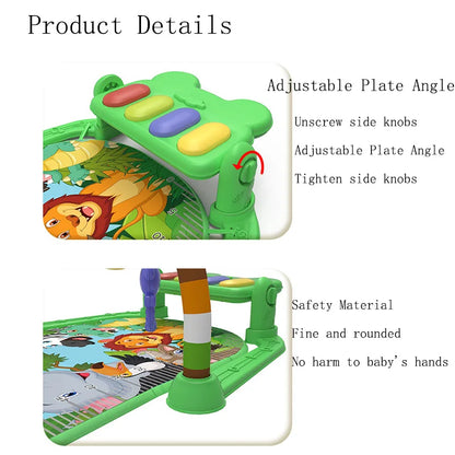 Support de Fitness pour bébé, jeu de musique, jouets d'activité de gymnastique, couverture rampante pour Piano pour nouveau-né, tapis de jeu à pédales, éducation précoce, cadeaux de 0 à 36 mois