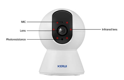 KERUI 5MP 4K Tuya Smart Mini WiFi IP caméra intérieure sans fil sécurité à domicile AI humain détecter CCTV caméra de Surveillance suivi automatique