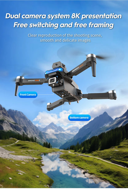 Drone professionnel E99Pro avec caméra pour touristes, 4K, WIFI, flux optique, fpv, évitement d'obstacles, photographie aérienne, quadrirotor
