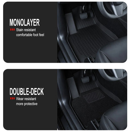 Polymères de coffre de voiture pour les placements, modèle Y, modèle 3, haute terre, 2021-2024, polymères de bagages, TPE, étanche, antidérapant, ensemble de revêtements de sol