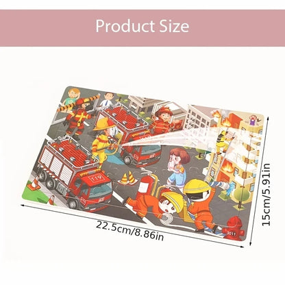 Jeu intellectuel en bois à pensée logique, Puzzle, véhicule Animal, dessin animé, jouets éducatifs précoces pour enfants, cadeau