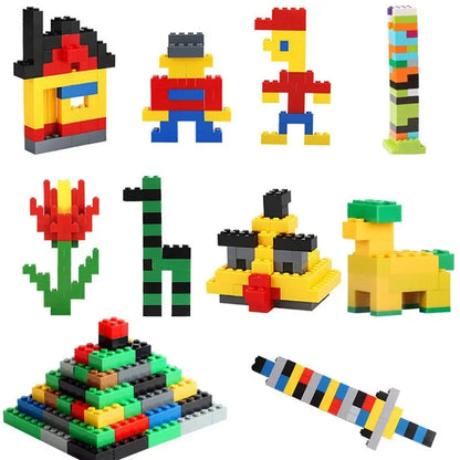 1000 bricolage blocs de construction créatifs ensemble en vrac blocs de construction classiques urbains assemblés cadeau d'anniversaire jouets éducatifs pour enfants