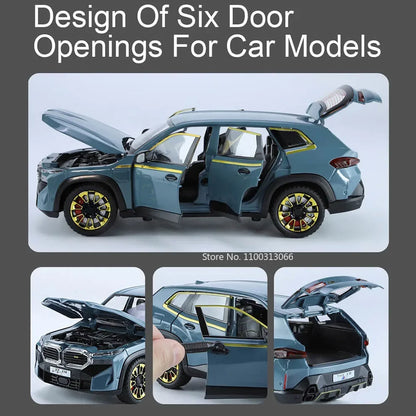 1/24 les modèles de voitures en alliage XM jouet moulé sous pression véhicules tout-terrain avec son léger fonction de traction SUV voiture jouets pour enfants garçons cadeaux