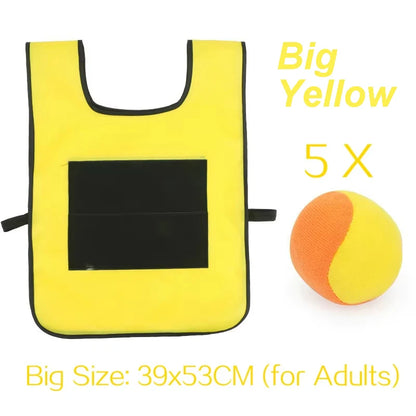 Gilet de jeu de balle Dodge collant, jouet de sport de plein air, accessoires en tissu Jersey, capture de balles en polaire douce, sans danger pour les enfants, adolescents et adultes