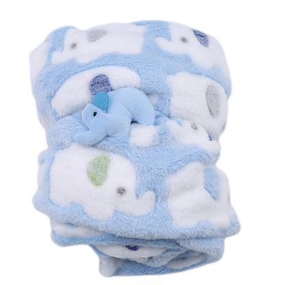 Couverture de dessin animé éléphant mignon pour bébé, produits pour bébé, nouveau-né, climatisation, lieux de couette, oreiller en velours, couette, utilisation pour les touristes