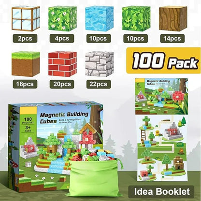Décennie s de Construction Magnétiques pour Garçon et Fille, Ensemble de Cube Magnétique, Modèle de Bricolage, Jouet Sensoriel STEM, pour Enfant de 3 Ans et +