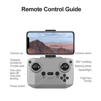 V66 Mini Drone 4K professionnel double caméra Mode sans tête évitement d'obstacles WiFi FPV Dron 360 °   Jouets quadrirotor RC à rabat pour enfants