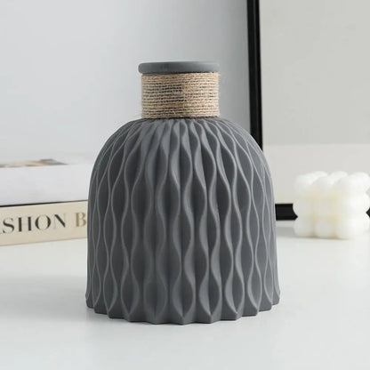 Vase à fleurs en plastique avec UL, pot de fleurs bricolage, porcelaine de salon, articles de fleurs, ornements de décoration pour la maison