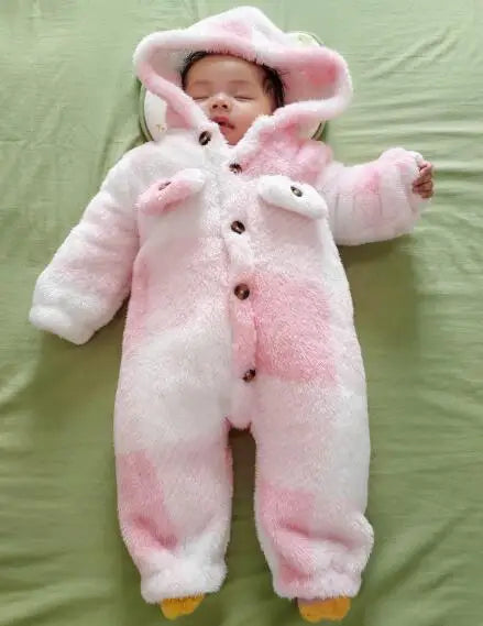 Barboteuse à carreaux pour bébés garçons et filles, combinaison à capuche et manches longues en peluche, vêtements chauds d'hiver pour tout-petits garçons de 3 à 24 mois