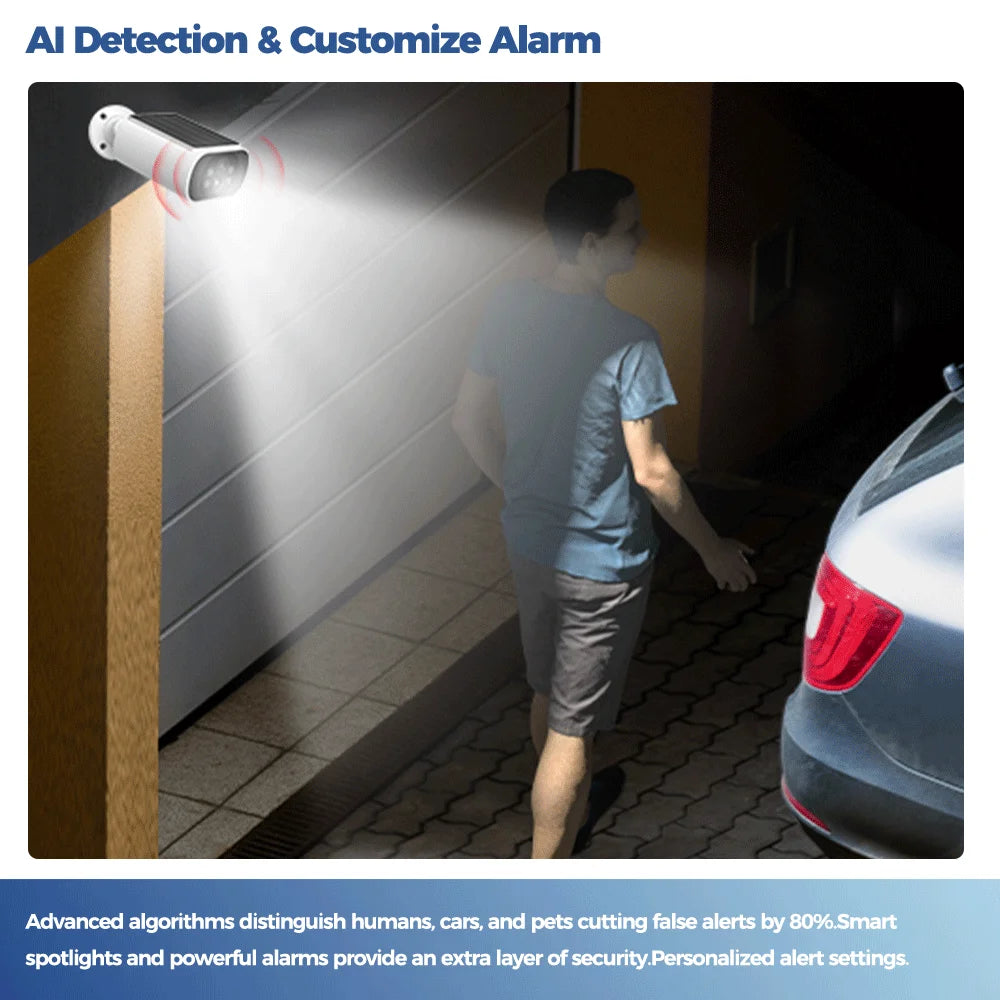 ALEVIO 2.5K caméra solaire extérieure caméra sans fil WIFI Ultra veille temps PIR lumière de mouvement couleur Vision nocturne AI détecter batterie Cam