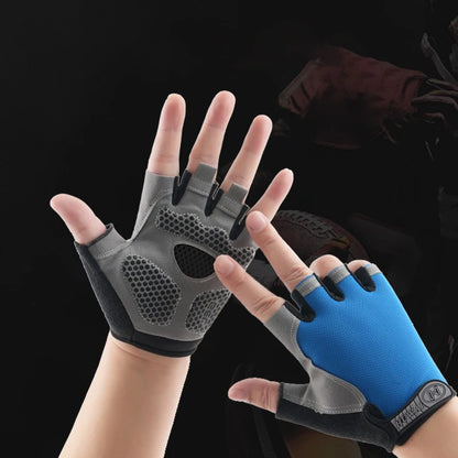 Gants de vélo pour hommes et femmes, demi-doigt, de gymnastique, mitaines respirantes et antidérapantes, pour Fitness, entraînement sportif