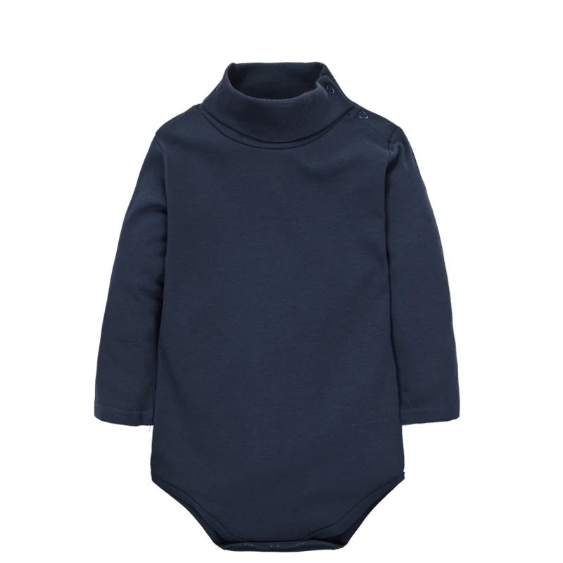 Body pour bébé garçon, manches longues, Triangle, 100% coton, combinaison douce et confortable, couleur unie, mode Simple, col haut, 0-24 mois