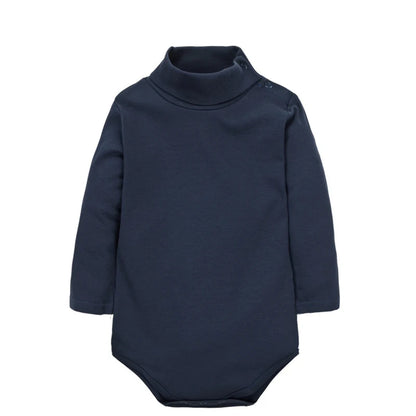 Body pour bébé garçon, manches longues, Triangle, 100% coton, combinaison douce et confortable, couleur unie, mode Simple, col haut, 0-24 mois