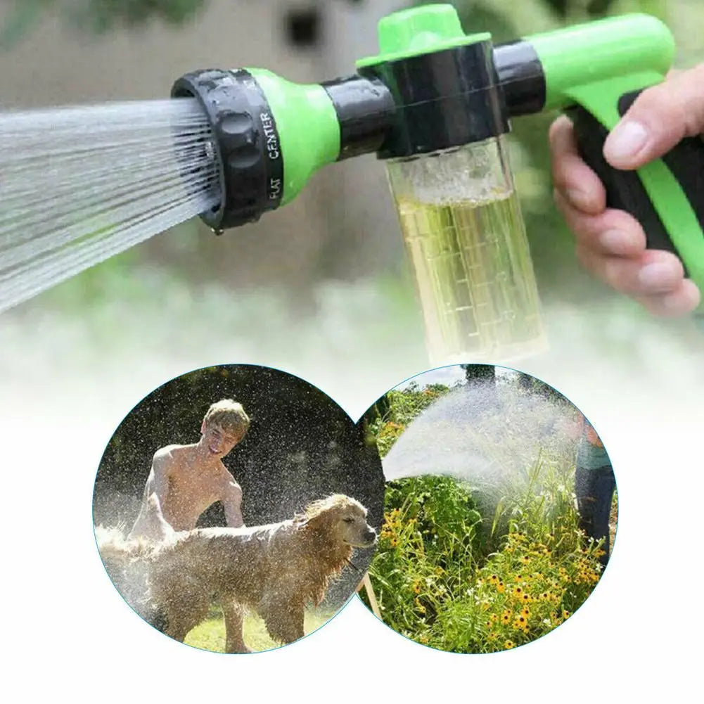 Buse de pulvérisation à haute pression, tuyau, pistolet de douche pour chien, 3 modes réglables, lavage des animaux domestiques, bain de nettoyage, mousse d'eau, savon, outil de nettoyage pour chien