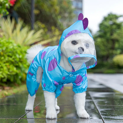 Imperméable imperméable pour chien avec sweat à capuche Poncho, veste de pluie réglable pour animaux de compagnie avec trou de laisse pour chiens de petite, moyenne et grande taille