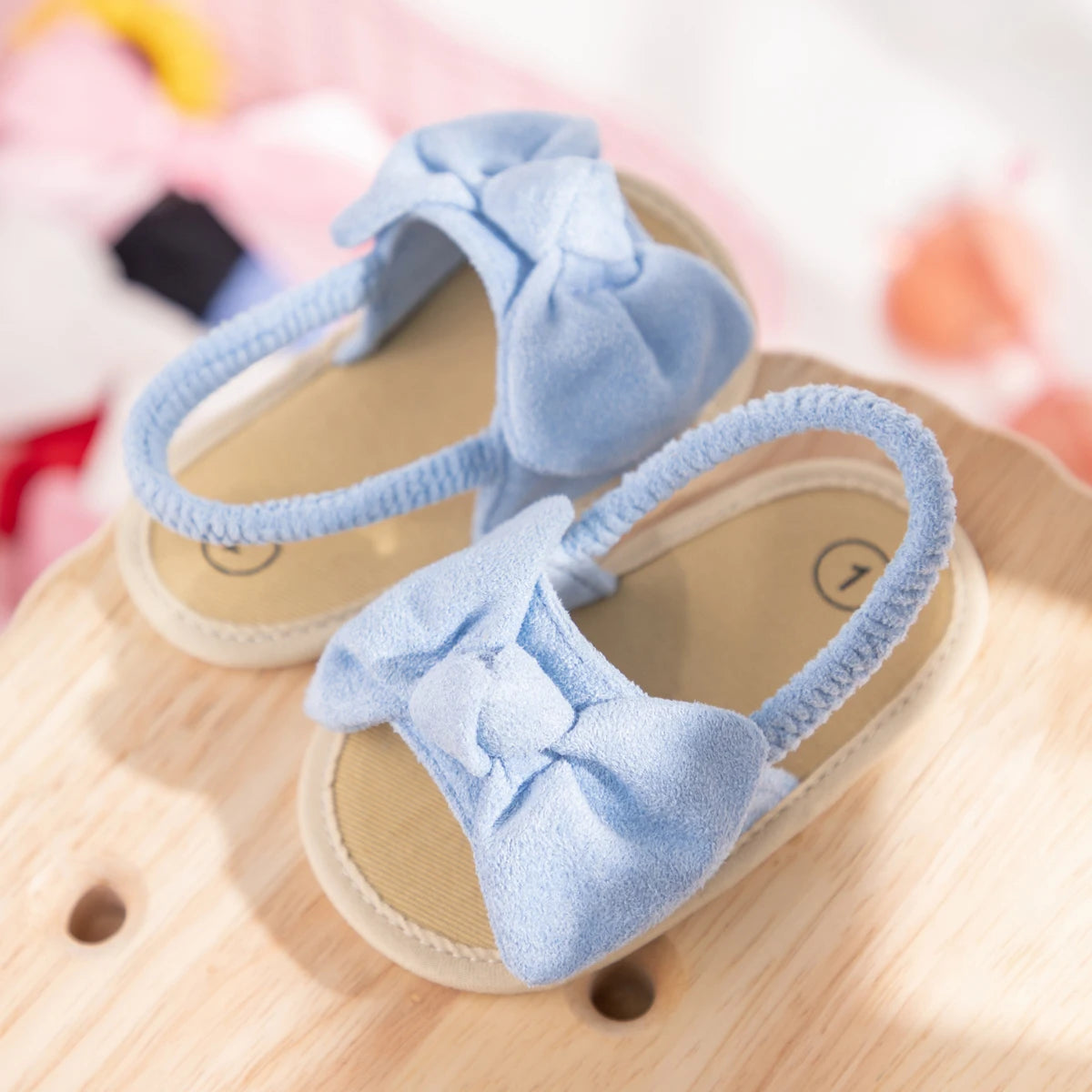 Été bébé filles sandales mode nœud semelle souple chaussures décontractées coton confortable enfant en bas âge chaussures plage bébé sandales 0-18 mois