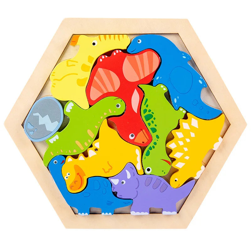Jouet pour bébé Puzzle en bois Puzzle 3D créatif pour le développement de l'intelligence des enfants Ealy jouet éducatif pour les enfants