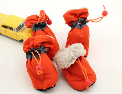 Chaussures antidérapantes pour chiot, 4 pièces, imperméables, pour animaux de compagnie, bottes de neige, de pluie, pour chien, chiot, chat, Chihuahua, soins des pattes, hiver