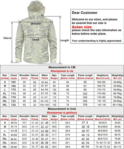 Combinaison camouflage épaisse pour hommes, ensemble d'entraînement tactique imperméable, veste à capuche multi-poches, pantalon polaire, chasse en plein air, 2 pièces, hiver