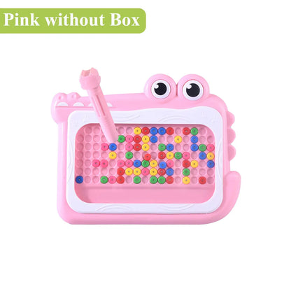 Planche à gribouiller en perles magnétiques pour enfants de 3 à 8 ans, avec stylo Puzzle, jouets de dessin, jeu de Montessori, cadeau éducatif, nouvelle collection