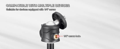 Trépied magnétique pour smartphone MagSafe, mini perche à selfie extensible à 360 °, support de trépied à tête sphérique, poignée pour iPhone 14, 13, 12