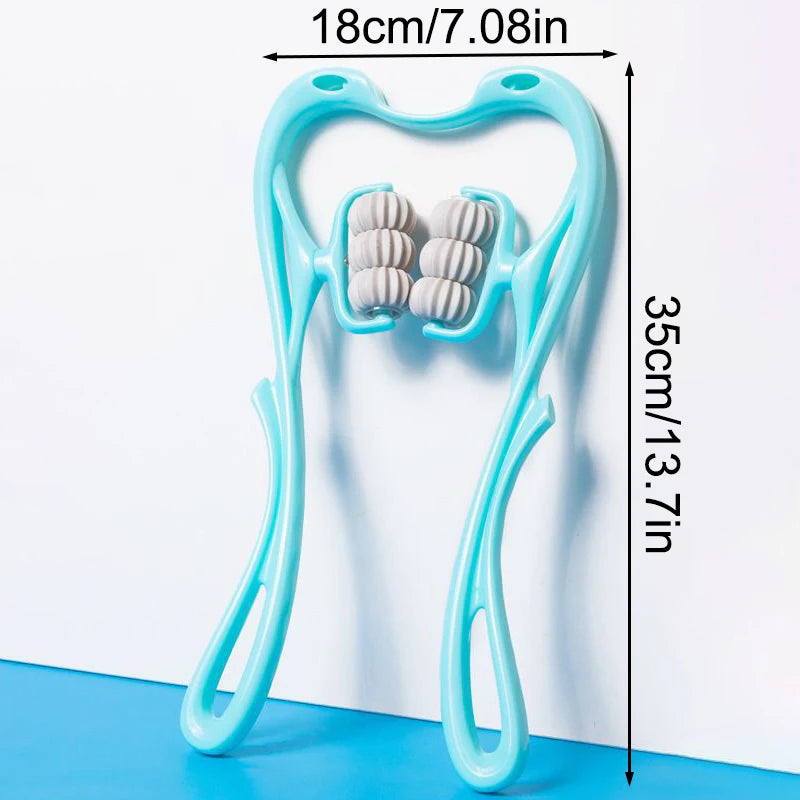 Masseur Cervical manuel à Six roues pour le cou, le dos et la taille, soulagement de la Tension musculaire et Relaxation, outil thérapeutique roulant