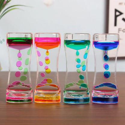 Barboteur à mouvement liquide, sablier, minuterie, jouets sensoriels pour enfants et adultes, accessoires anti-Stress, décoration de bureau et de maison, 1 pièce