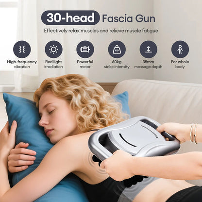 Pistolet de Massage corporel à vibrations haute fréquence, 22 têtes, masseur de dos et de taille, masseur de cou et d'épaule, masseur musculaire