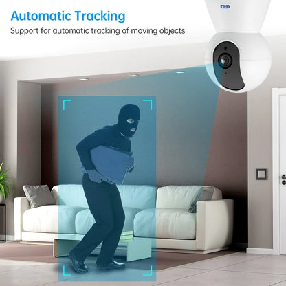 KERUI 5MP 4K Tuya Smart Mini WiFi IP caméra intérieure sans fil sécurité à domicile AI humain détecter CCTV caméra de Surveillance suivi automatique
