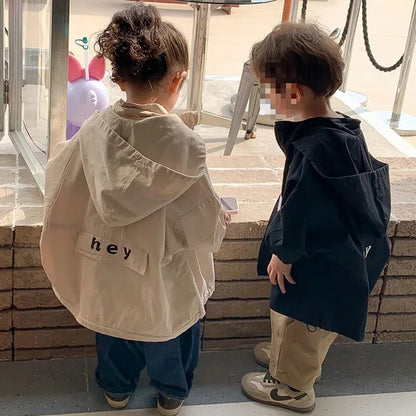 Veste à Capuche avec Fermeture Éclair pour Enfant Garçon et Fille, Vêtement à la Mode avec Dessin Animé, Chemise avec Lettres, Nouvelle Collection Printemps Automne 2024