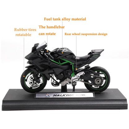 Collection de véhicules tout-terrain en plastique pour enfants, jouet modèle de bureau, moto moulée sous pression, simulation portable, décoration de voiture, maison, 1:18