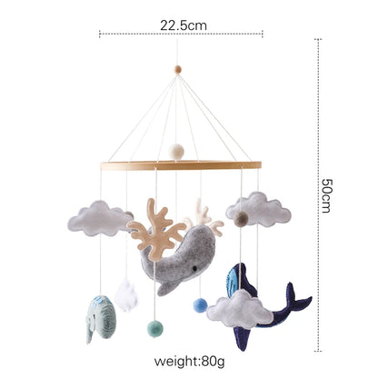 Berceau de bébé lit Mobile cloche hochet jouets en bois Crochet étoiles pendentif lit cloche jouets nouveau-né confort berceau support suspendus jouets cadeaux