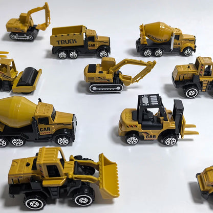 Ensemble de voiture et camion grue, jouets de Parking, véhicule d'ingénierie en alliage, tracteur, pelle, Construction pour garçon, cadeau d'anniversaire pour enfants