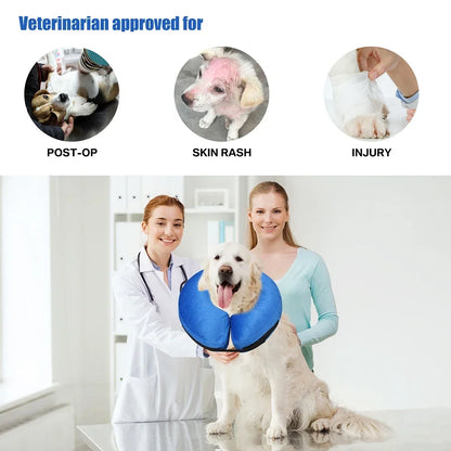 Cônes pour chiens après chirurgie, collier de protection gonflable pour chien, collier de récupération pour animaux de compagnie, cône doux pour petits, moyens ou grands chiens, chats