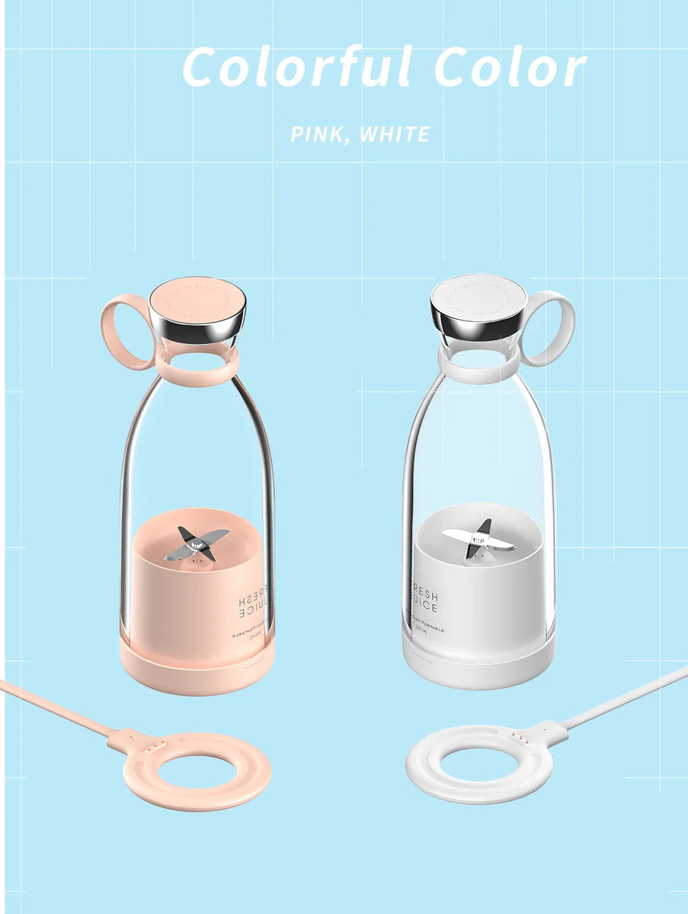 Presse-agrumes électrique Portable, Mini mélangeur de fruits Usb, extracteur de fruits, aliments, Milkshake, Machine multifonction pour jus