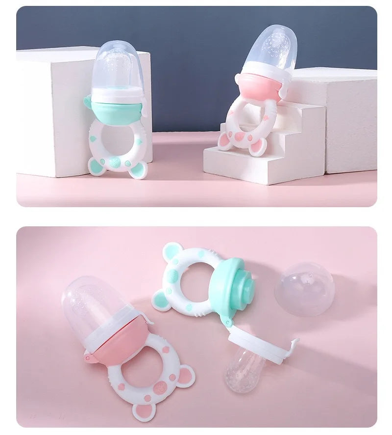 Cuillère d'alimentation pour bébé, extracteur de jus, tasse de sucette, molaires, biberon en Silicone, gomme, fruits, légumes, morsure, manger auxiliaire