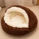 Lit pour animaux de compagnie 2 en 1 en peluche douce 50CM avec housse lit rond pour chat matelas pour chiot chaud chat chien nid de couchage grotte pour petits chiens tapis