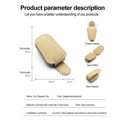 Clip universel pour lunettes de soleil de voiture, porte-billet, support de fixation, étui à stylo, pare-soleil, accessoires de voiture