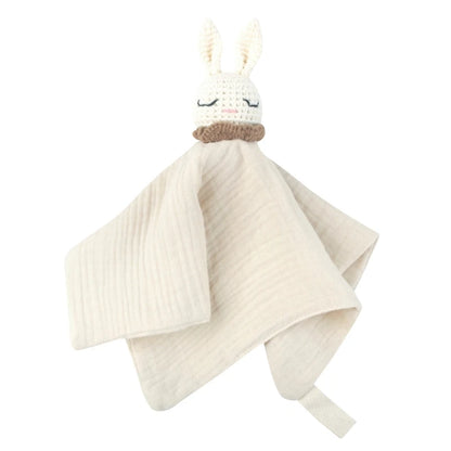 Bébé bébé apaiser serviette réconfortante Crochet lapin rot tissu sommeil apaisant poupée jouet pacifier sucette bavoir pour les
