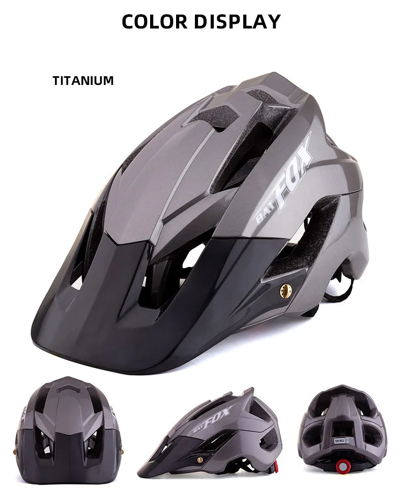 BATFOX-Casque de vélo pour homme, casque de vélo, casque de vélo de montagne, casque de vélo VTT, casquettes de vélo