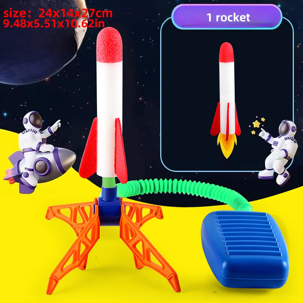 Lanceur de fusée pour enfants, pompe à pas, puissance pressée à Air, jeux familiaux en plein Air, cadeaux d'anniversaire, jouets de sport pour enfants
