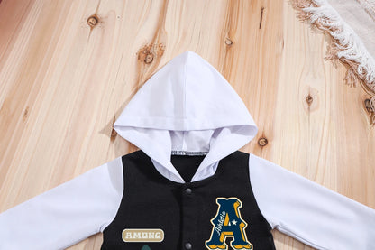 IURNXB bébé garçons filles barboteuse à capuche Baseball à manches longues infantile Onesie tenues de plage nouveau-né sweat vêtements combinaison 0-18M