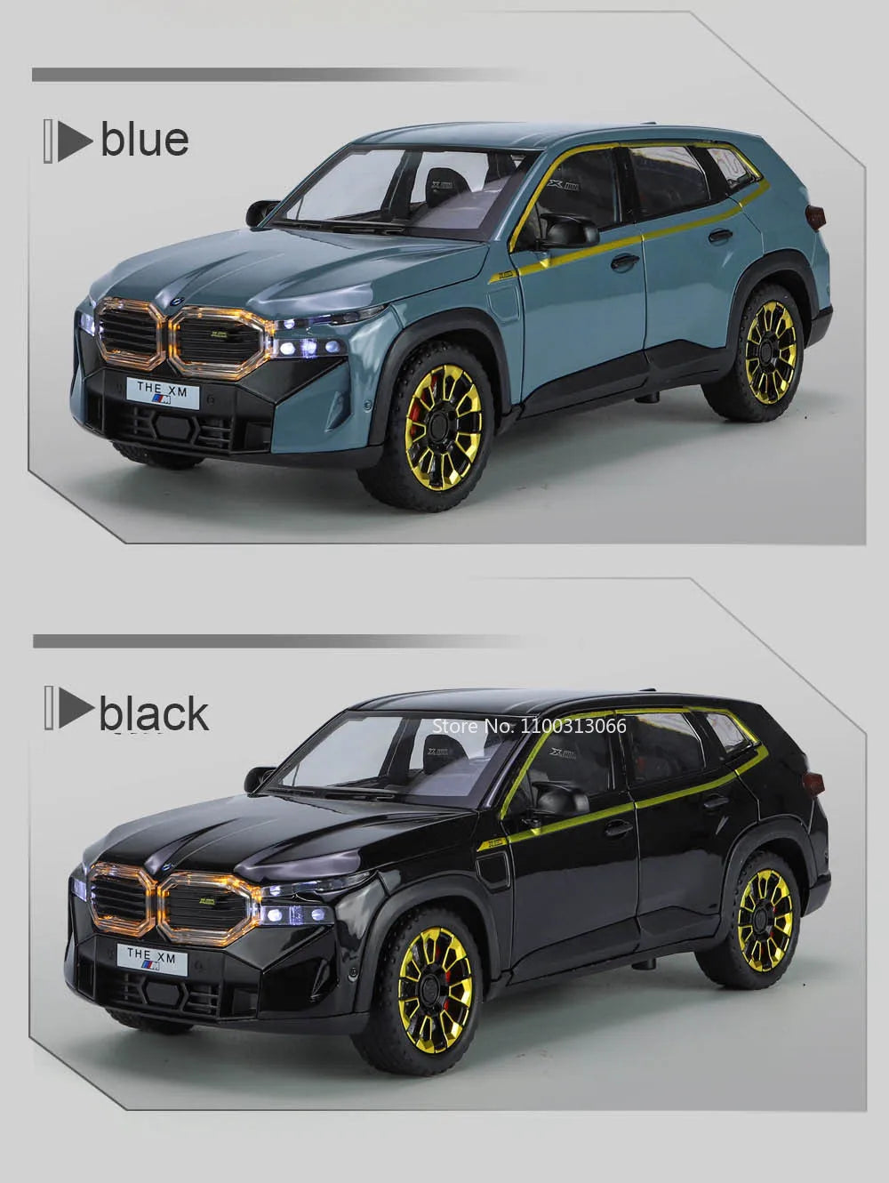 1/24 les modèles de voitures en alliage XM jouet moulé sous pression véhicules tout-terrain avec son léger fonction de traction SUV voiture jouets pour enfants garçons cadeaux