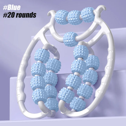 Masseur de jambes multifonctionnel à 12 roues, rouleau de Massage à couverture complète pour bras, taille, Relaxation musculaire des jambes, Machine de Massage manuelle