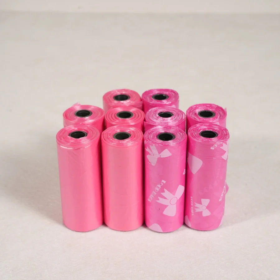 10 rouleaux/150 sacs de déchets pour chiens avec parfum, jolis sacs de déchets pour chiens, divers parfums au choix, différentes couleurs, combinaisons mignonnes