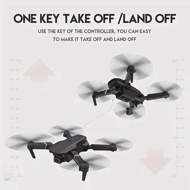2025 E88 professionnel grand Angle RC Dron HD 4K Mode caméra pliable hélicoptère avion quadrirotor Drone enfant cadeau jouets ﻿