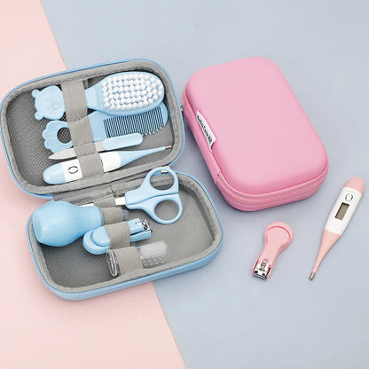 8 pièces/ensemble peigne nez inhalateur EVA paquet ensemble de soins Coisas Para Bebê 13 pièces mignon nouveau-né bébé multifonctionnel bébé coupe-ongles 8