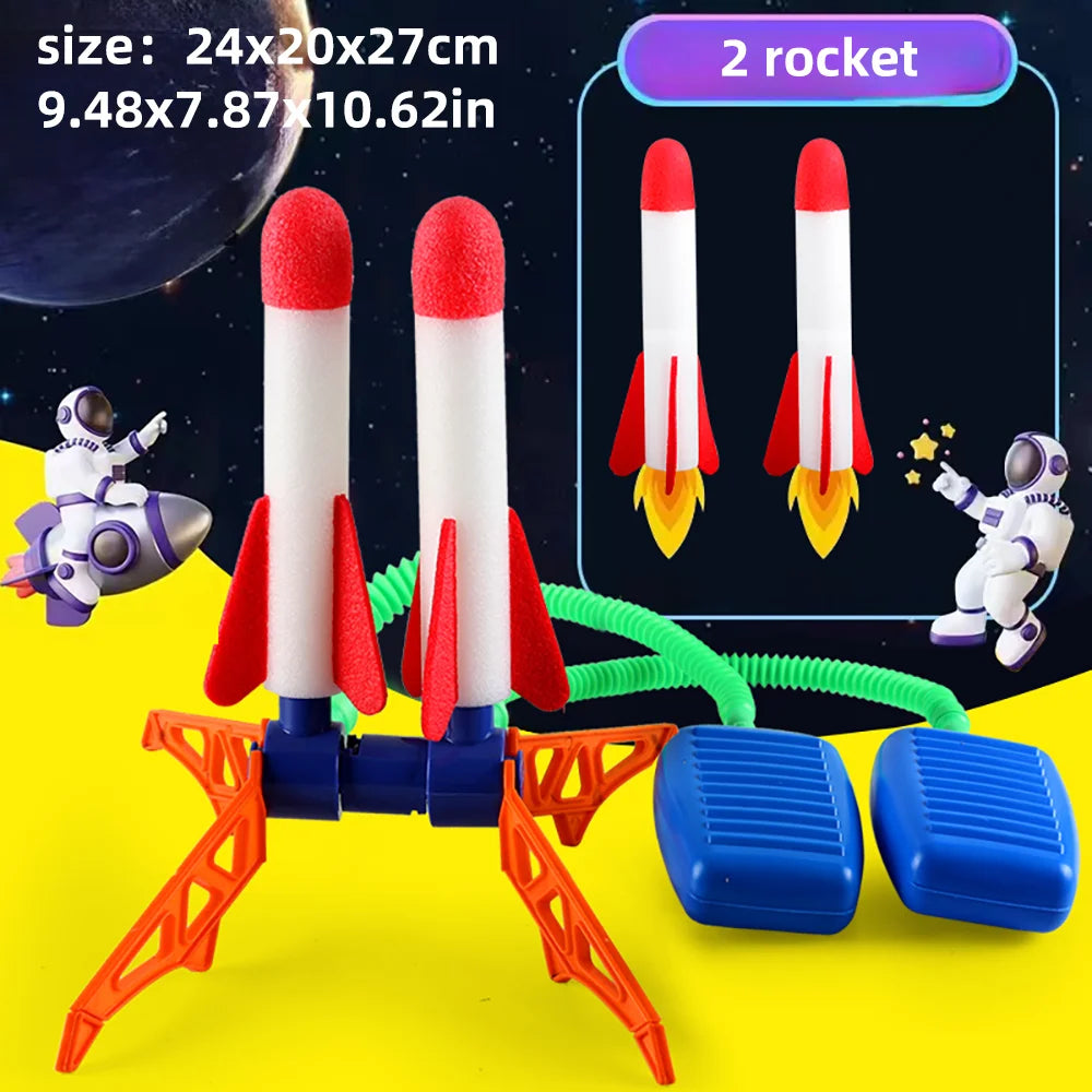 Lanceur de fusée pour enfants, pompe à pas, puissance pressée à Air, jeux familiaux en plein Air, cadeaux d'anniversaire, jouets de sport pour enfants